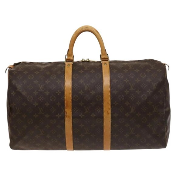 LOUIS VUITTON Monogram Keepall 55 Boston Bag M41424 LV Auth 124848 - Picture 2 of 16